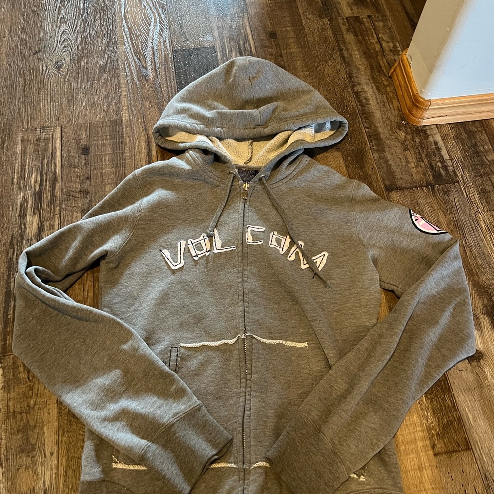 Volcom Gray Zip-Up Hoodie